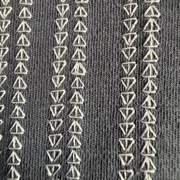 REISS Men’s Short Sleeve Cuban Collar Shirt Large Blue Embroidered Cotton - Picture 8 of 10